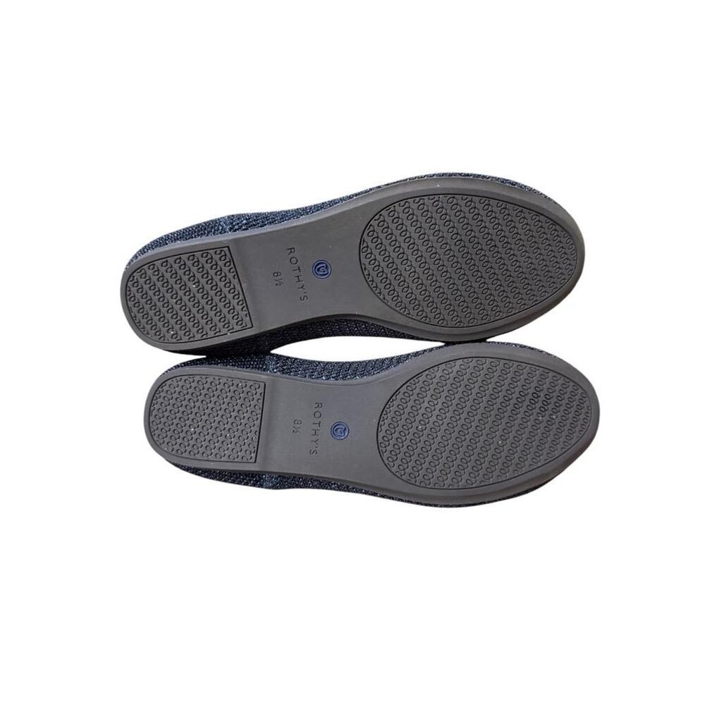 Rothy's The Flat Metallic Lattice Stitch Flats Blue Women size 8.5 - Picture 5 of 6